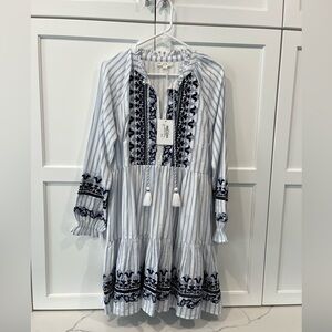 New with tags, roller rabbit, embroidered Janni dress size small.